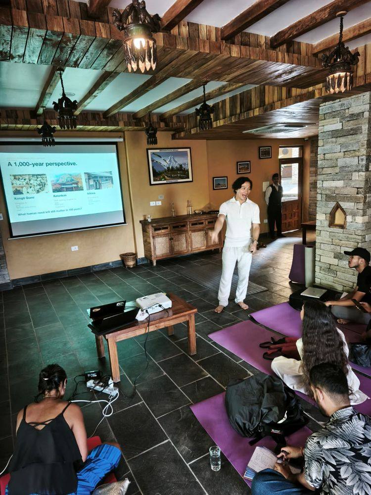 A guest presenting a workshop